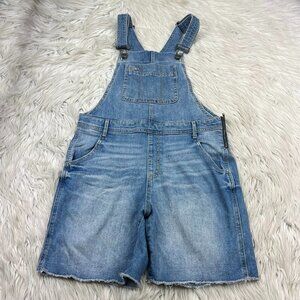 Gap Distressed Raw Hem Denim Overalls / Shortalls